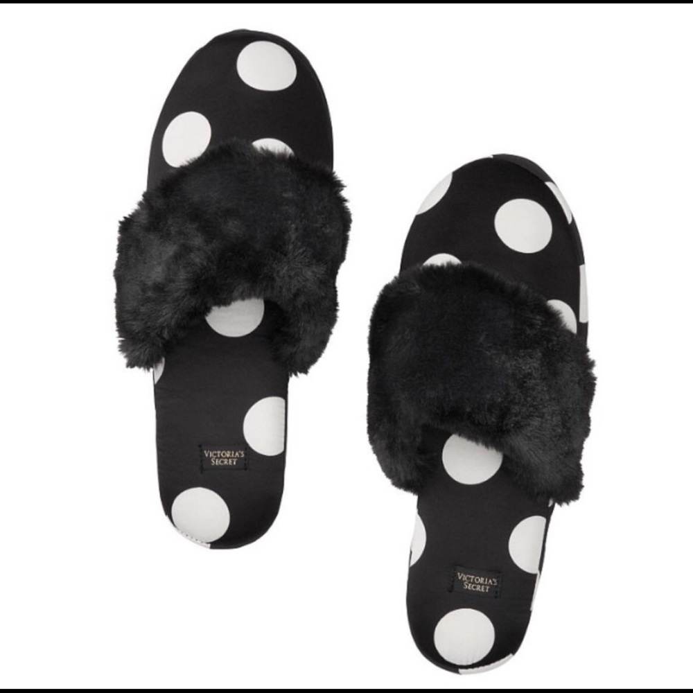 Victoria’s Secret Signature Satin Slippers
